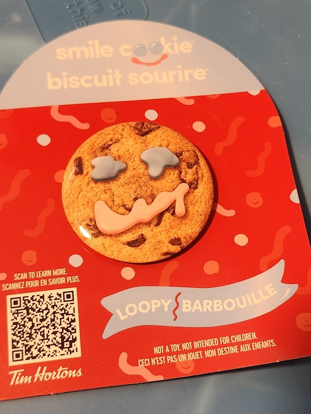 Tim Hortons Loopy Smile Cookie Pin